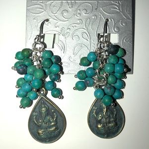 Amy Kahn Russell Matt Malachite Sterling Earrings